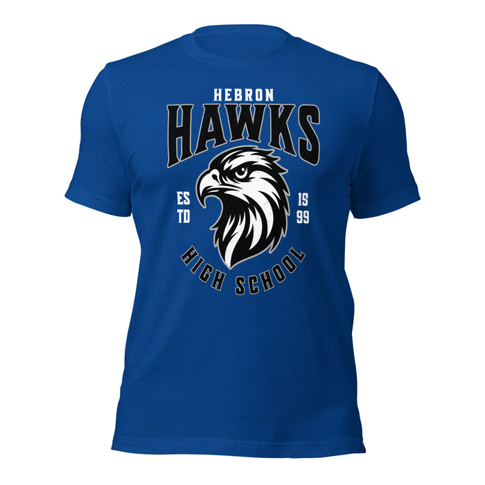 Hebron High School Hawks Royal Blue Premium Unisex T-shirt 213