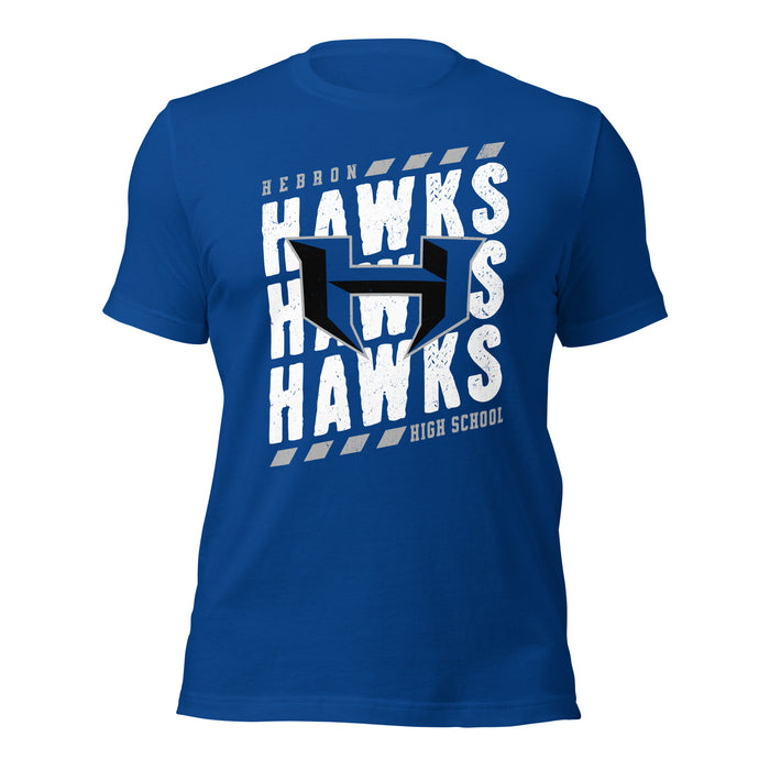 Hebron High School Hawks Royal Blue Premium Unisex T-shirt 223