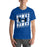 Student wearing Hebron High School Hawks Royal Blue Premium Unisex T-shirt 223