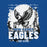 Close-up view of New Caney High School Eagles Royal Blue Premium Unisex T-shirt 202