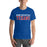 Man wearing Sam Houston High School Texans Royal Blue Premium Unisex T-shirt 010