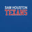 Close-up view of Sam Houston High School Texans Royal Blue Premium Unisex T-shirt 010