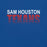 Close-up view of Sam Houston High School Texans Royal Blue Premium Unisex T-shirt 024