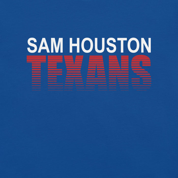 Close-up view of Sam Houston High School Texans Royal Blue Premium Unisex T-shirt 024