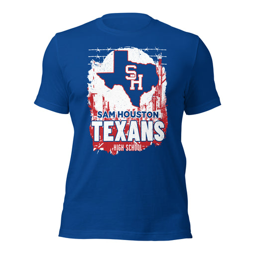 Sam Houston High School Texans Royal Blue Premium Unisex T-shirt 202