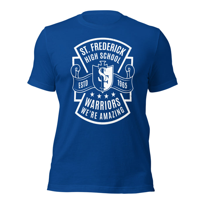 St. Frederick High School Warriors Royal Blue Premium Unisex T-shirt 207