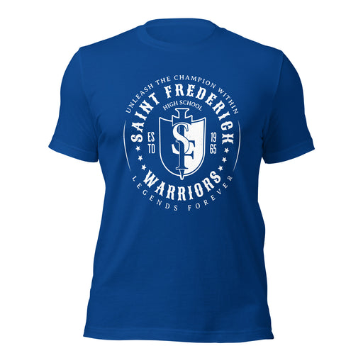 St. Frederick High School Warriors Royal Blue Premium Unisex T-shirt 214