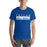 Man wearing Taylor High School Mustangs Royal Blue Premium Unisex T-shirt 031