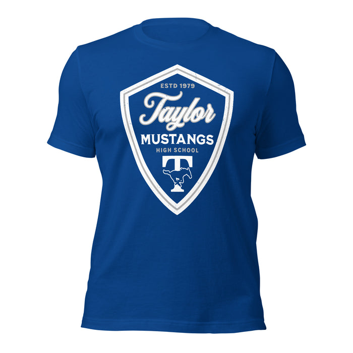 Taylor High School Mustangs Royal Blue Premium Unisex T-shirt 225