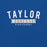 Close-up view of Taylor High School Mustangs Royal Blue Premium Unisex T-shirt 021