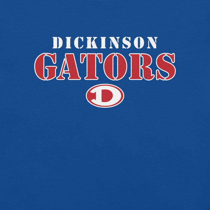 Close-up view of Dickinson High School Gators Royal Blue Premium Unisex t-shirt 017