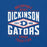 Close-up view of Dickinson High School Gators Royal Blue Premium Unisex t-shirt 210