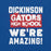 Close-up view of Dickinson High School Gators Royal Blue Premium Unisex t-shirt 231
