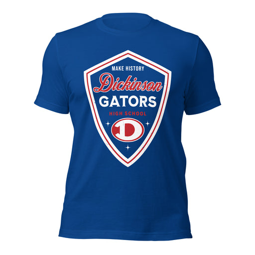Dickinson High School Gators Royal Blue Premium Unisex t-shirt 225