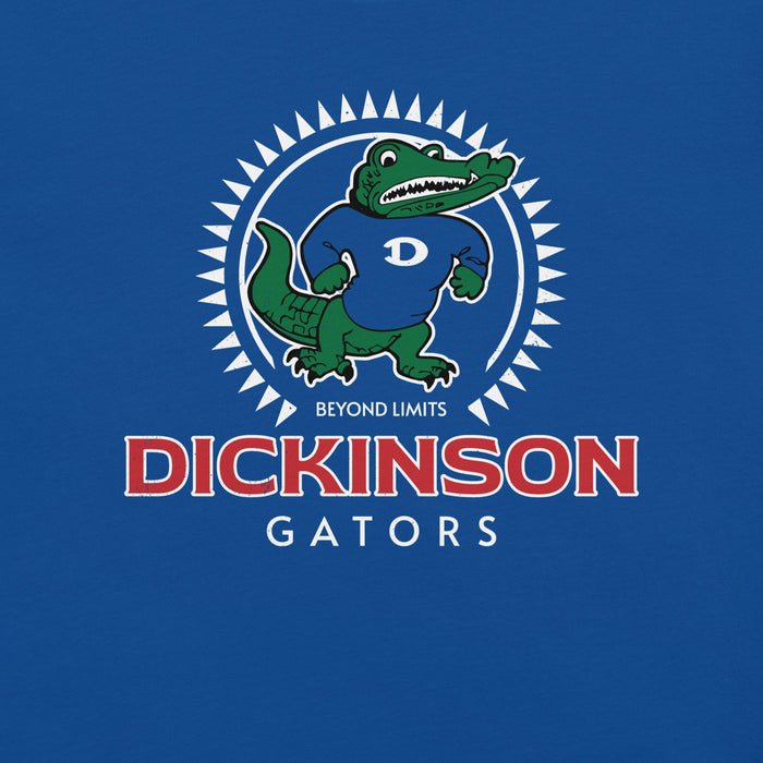 Close-up view of Dickinson High School Gators Royal Blue Premium Unisex t-shirt 226