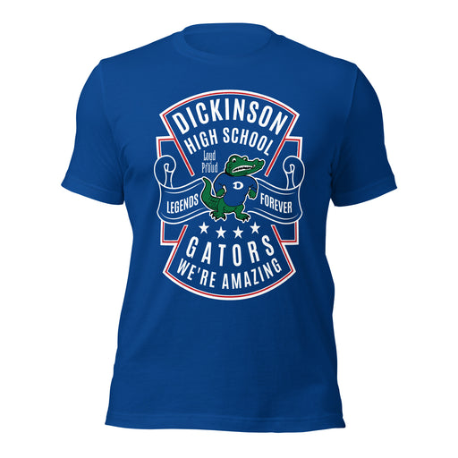 Dickinson High School Gators Royal Blue Premium Unisex t-shirt 207