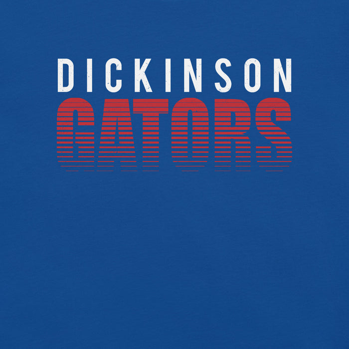 Close-up view of Dickinson High School Gators Royal Blue Premium Unisex t-shirt 024