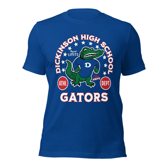 Dickinson High School Gators Royal Blue Premium Unisex t-shirt 208
