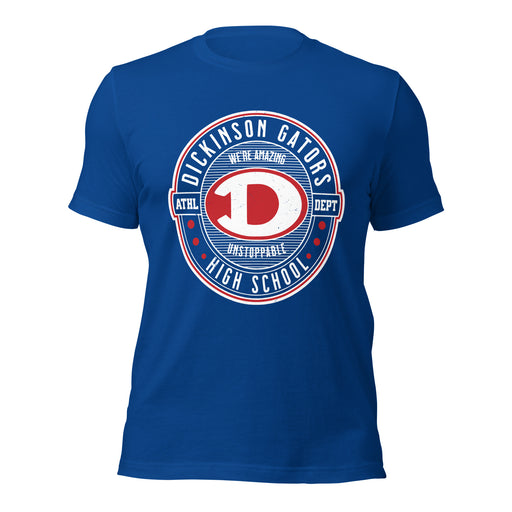 Dickinson High School Gators Royal Blue Premium Unisex t-shirt 224