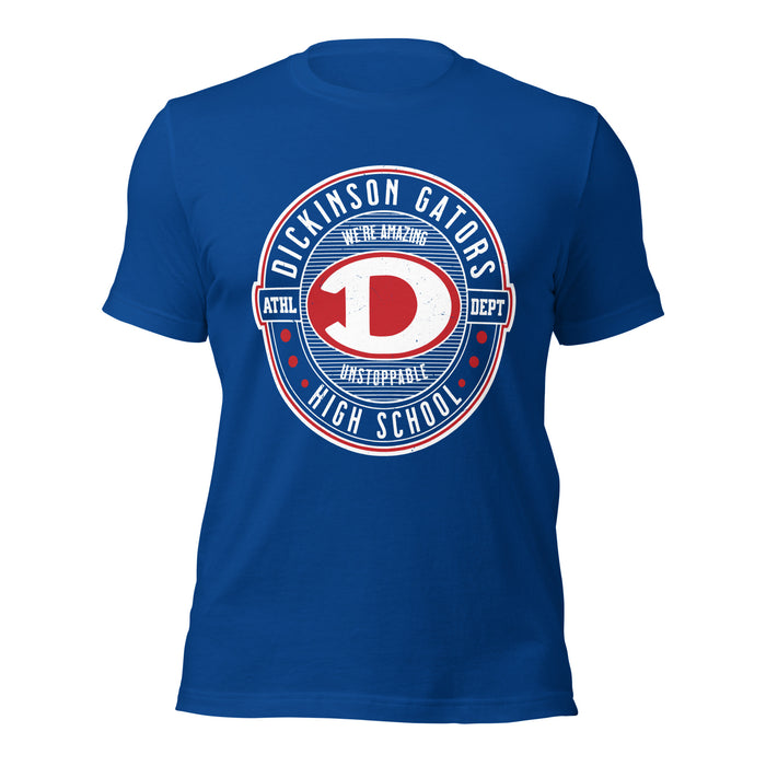 Dickinson High School Gators Royal Blue Premium Unisex t-shirt 224