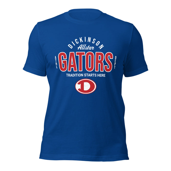 Dickinson High School Gators Royal Blue Premium Unisex t-shirt 040