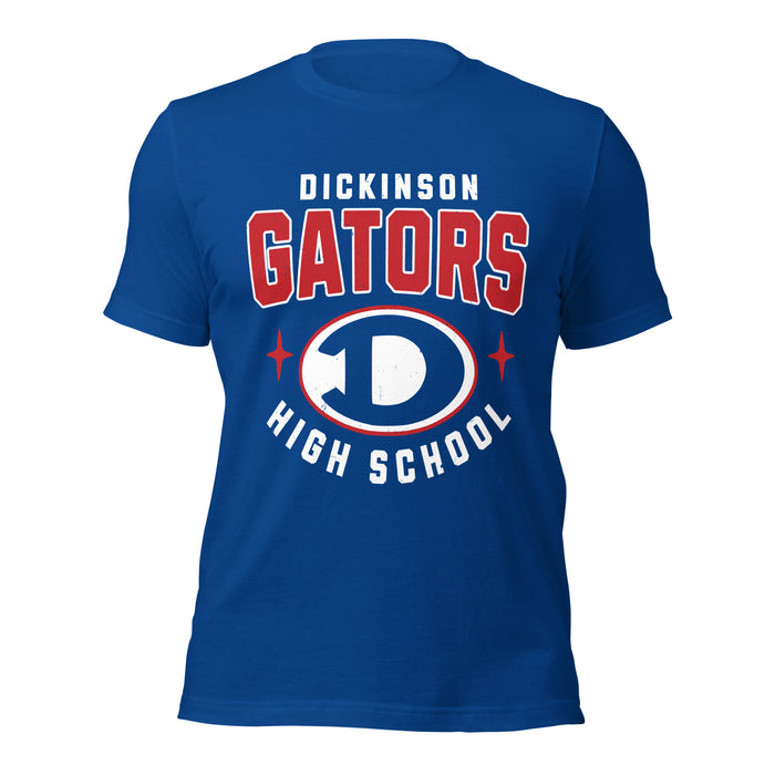 Dickinson High School Gators Royal Blue Premium Unisex t-shirt 204
