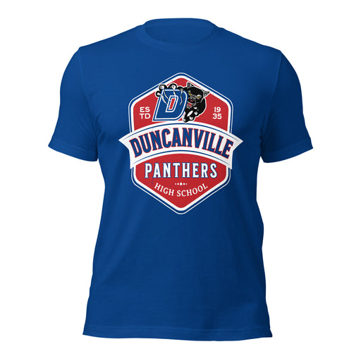 Duncanville High School Panthers Royal Blue Premium Unisex T-shirt 209