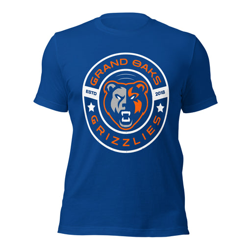 Grand Oaks High School Grizzlies Premium Royal Blue Unisex T-shirt 239