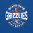 Close-up view of Grand Oaks High School Grizzlies Premium Royal Blue Unisex T-shirt 218