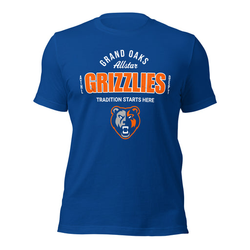 Grand Oaks High School Grizzlies Premium Royal Blue Unisex T-shirt 040