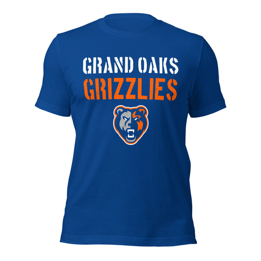 Grand Oaks High School Grizzlies Premium Royal Blue Unisex T-shirt 017
