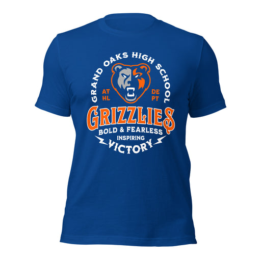 Grand Oaks High School Grizzlies Premium Royal Blue Unisex T-shirt 206