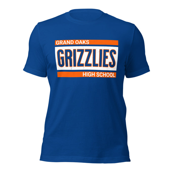 Grand Oaks High School Grizzlies Premium Royal Blue Unisex T-shirt 098