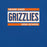 Close-up view of Grand Oaks High School Grizzlies Premium Royal Blue Unisex T-shirt 098