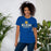 Woman wearing Klein High School Bearkats Royal Blue Premium Unisex T-shirt 202