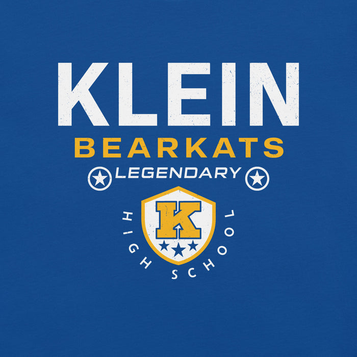 Close-up view of Klein High School Bearkats Royal Blue Premium Unisex T-shirt 003