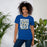 Woman wearing Klein High School Bearkats Royal Blue Premium Unisex T-shirt 236
