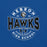 Close-up view of Hebron High School Hawks Royal Blue Premium Unisex T-shirt 218