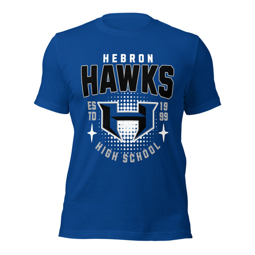 Hebron High School Hawks Royal Blue Premium Unisex T-shirt 204