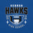Close-up view of Hebron High School Hawks Royal Blue Premium Unisex T-shirt 204