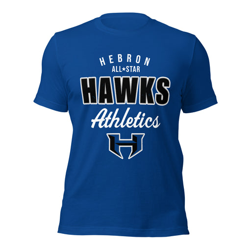 Hebron High School Hawks Royal Blue Premium Unisex T-shirt 034