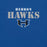 Close-up view of Hebron High School Hawks Royal Blue Premium Unisex T-shirt 017