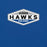 Close-up view of Hebron High School Hawks Royal Blue Premium Unisex T-shirt 009