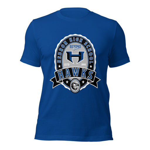 Hebron High School Hawks Royal Blue Premium Unisex T-shirt 212
