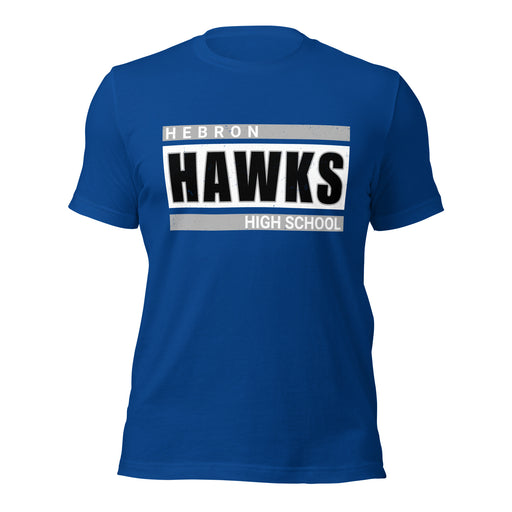 Hebron High School Hawks Royal Blue Premium Unisex T-shirt 098
