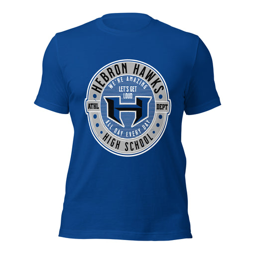 Hebron High School Hawks Royal Blue Premium Unisex T-shirt 224