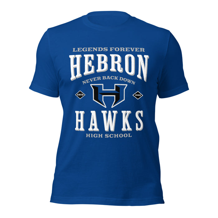 Hebron High School Hawks Royal Blue Premium Unisex T-shirt 230