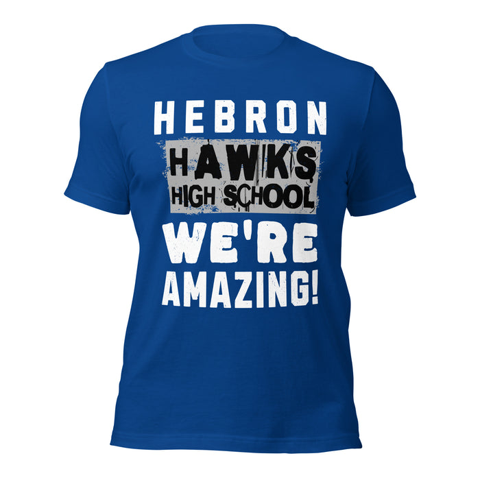 Hebron High School Hawks Royal Blue Premium Unisex T-shirt 231