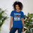 Woman wearing Hebron High School Hawks Royal Blue Premium Unisex T-shirt 231