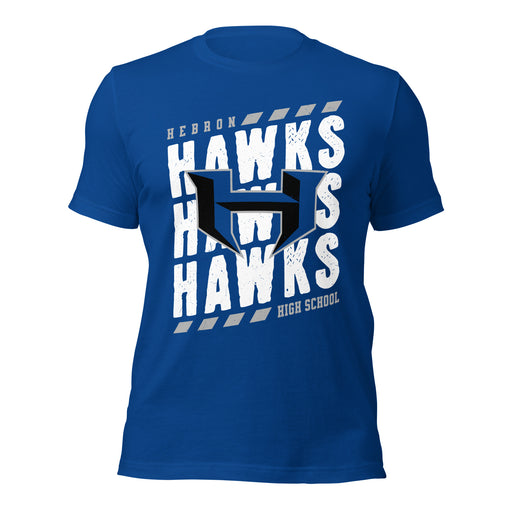 Hebron High School Hawks Royal Blue Premium Unisex T-shirt 234